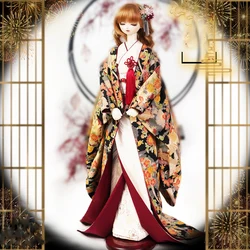 1/6 1/4 1/3 BJD Clothes Japanese Ancient Costume Oiran Kimono Outfit for BJD/SD Girl ID72 80cm Strong Uncle Doll Accessories 172