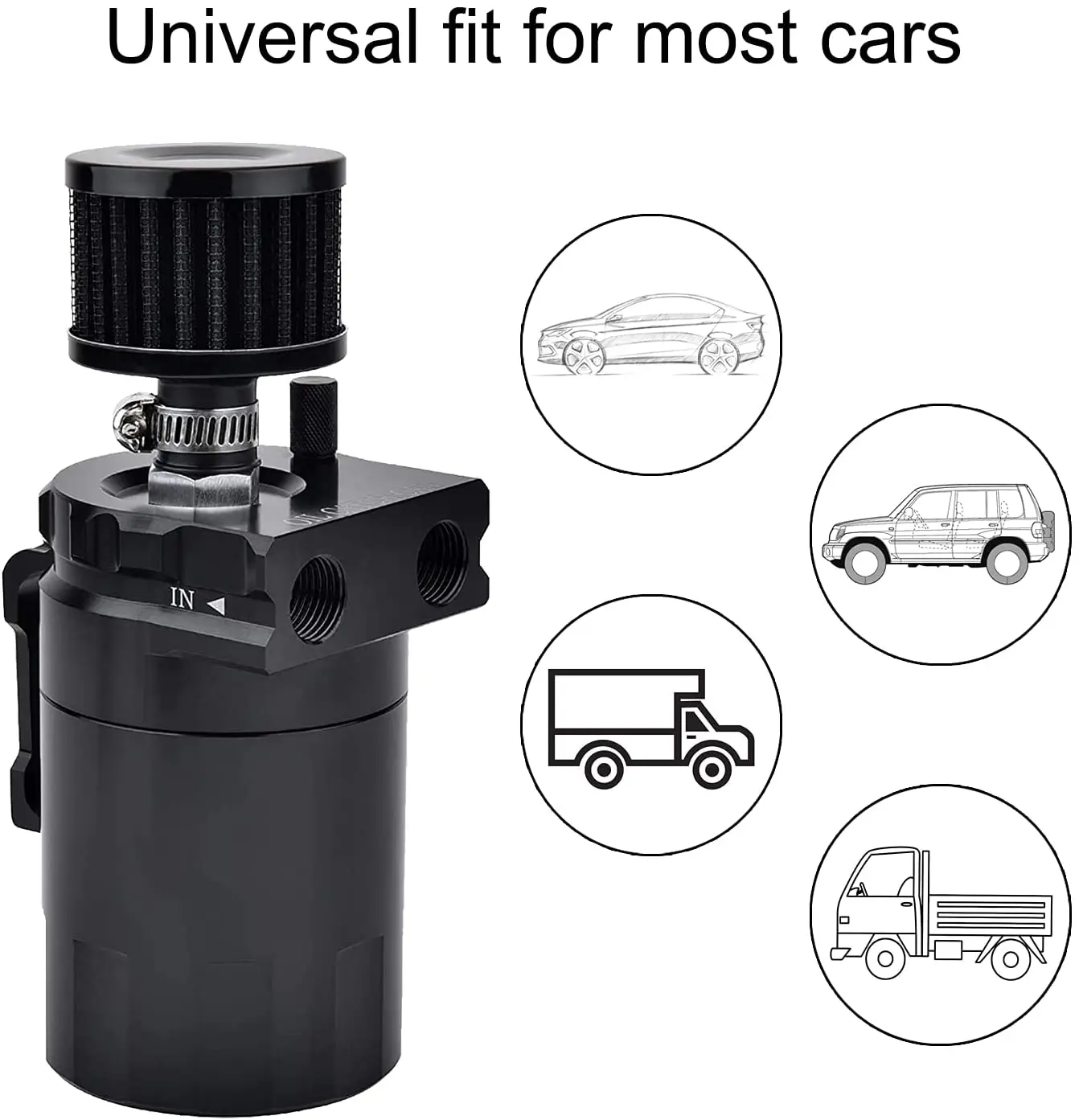 Auto verblüffter Aluminium-Ölauffangbehälter mit Luftfilter, Entlüftung, verblüffelte Armaturen, atmungsaktiver Wasserkocher – Detail 7