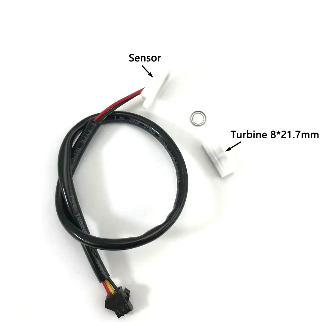 Sensor Turbine and Sleeve Spare Part for USC-HS41TA OD 8mm length 21.6mm hall effect water flow sensor turbine flow meter