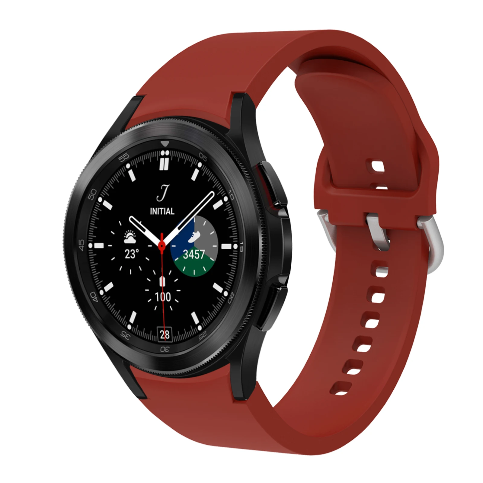 삼성 갤럭시 워치 4 용 실리콘 밴드 스트랩, 클래식 46mm 42mm 44mm 40mm, 팔찌 스포츠, 스마트워치 밴드 벨트