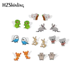 2019 New Australian Animals Acrylic Earring Koala Platypus Penguin Bilby Earrings Epoxy Fashion Resin Earring