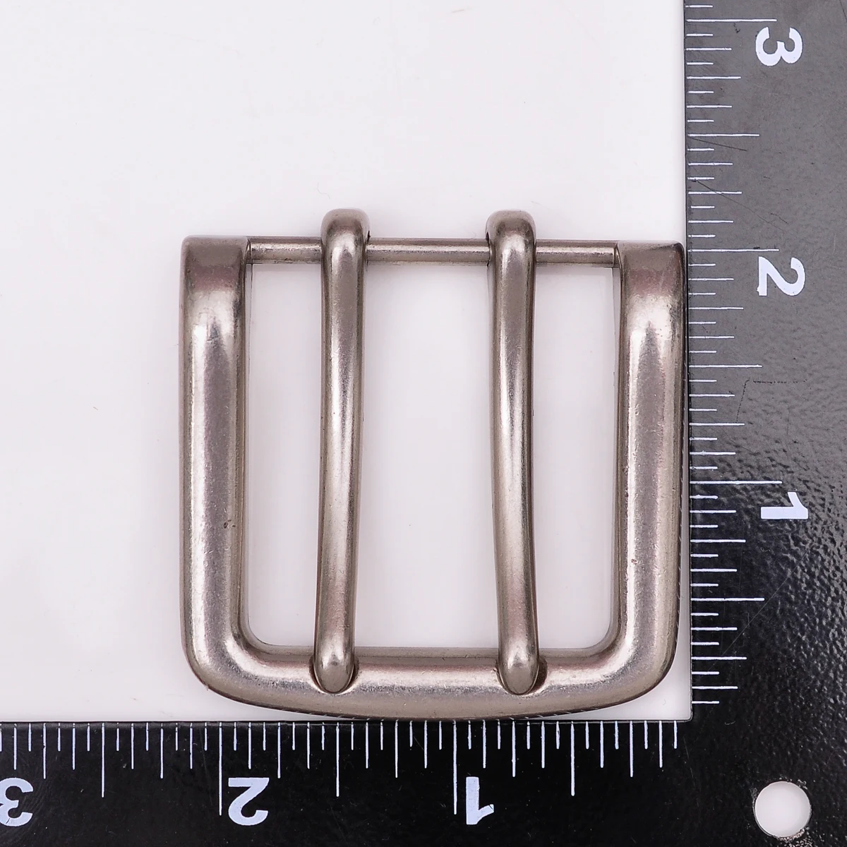 55*53MM Heavy Antique Silver Double Tongue Pin Prong DIY Belt Buckle Fits 39MM Belt Straps