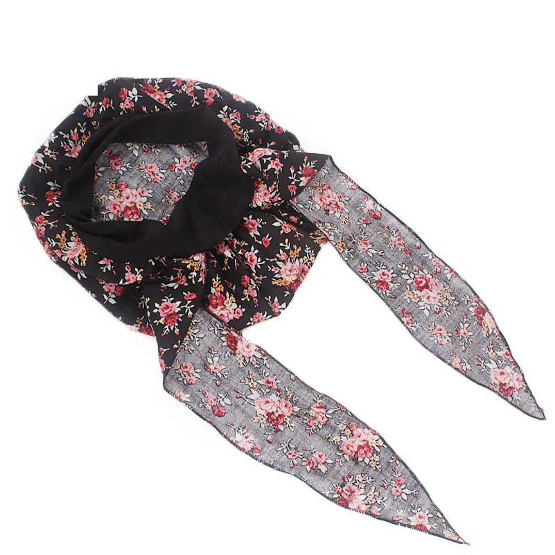 Vrouwen Moslim Hijab Kanker Chemo Caps Bloem Print Tulband Cap Haaruitval Hoofddoek Elastische Katoen Moslim Hijab Sjaal Hoofddeksels