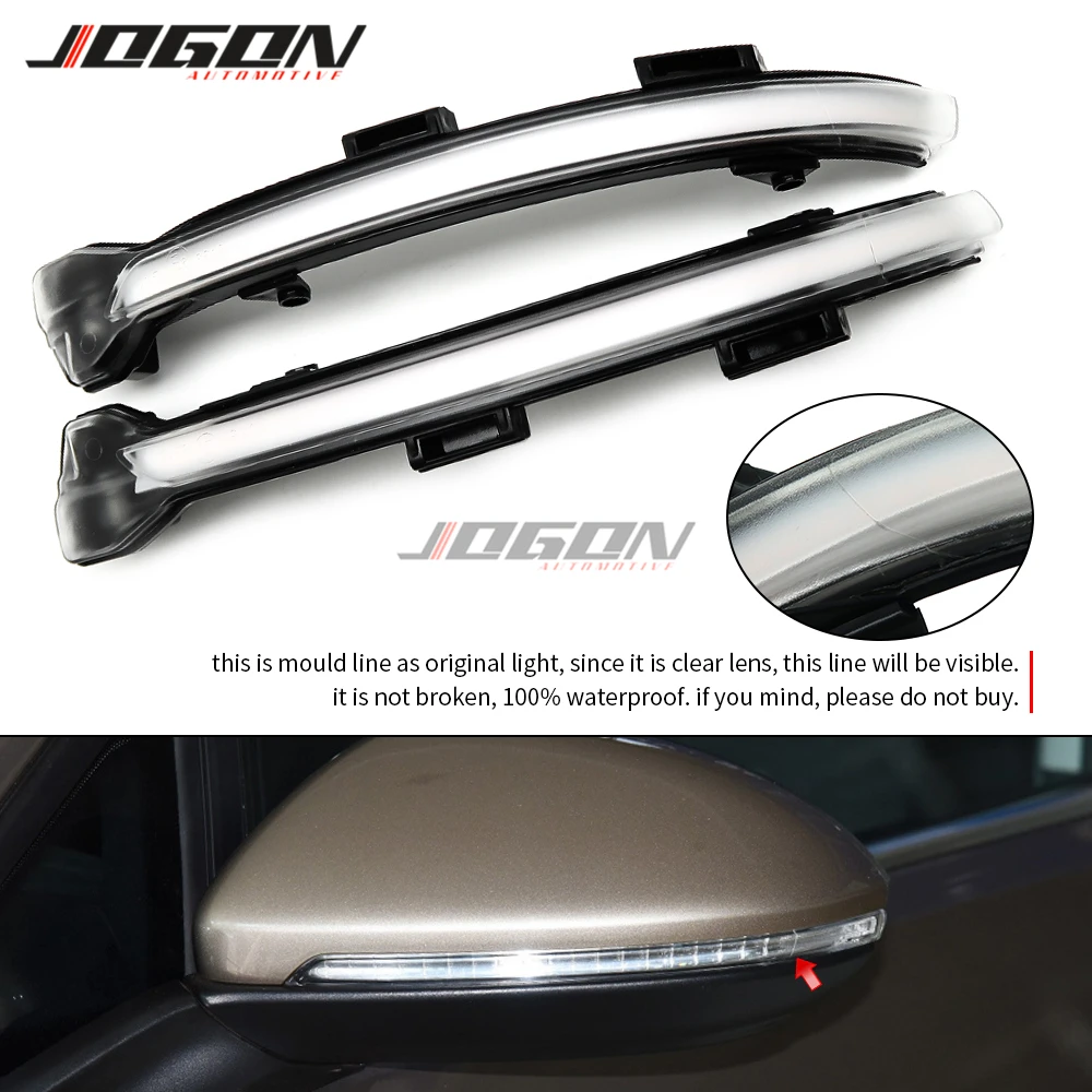 For VW Volkswagen Golf 7 Jetta MK7 VII MK7 Golf 7.5 GTI R Touran LED Dynamic Turn Signal Light Side Mirror Sequential Blinker