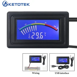 デジタル液晶usbポインタ温度計ボイラー用カー水温テスターc/fのためのセンサと空調ボイラー
