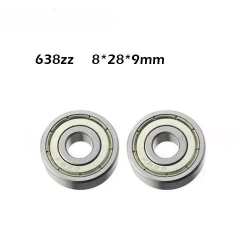 Free shipping 2pcs/lot Factory direct sale 638 638ZZ 638Z 8*28*9 mm High quality deep groove ball bearing 8x28x9mm