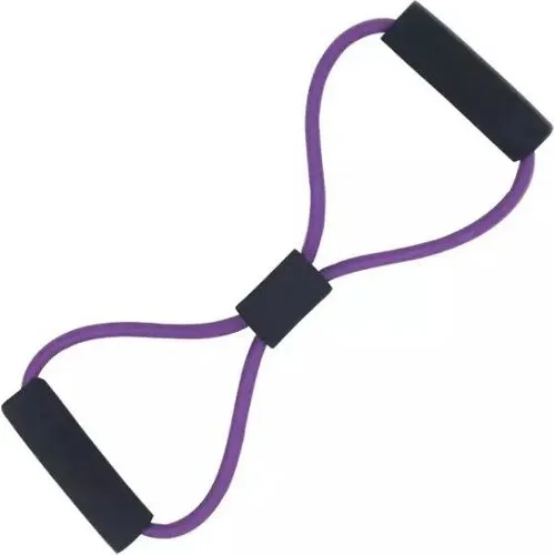 Clifton Exercise Plates Band Resistance Gym Pilates Fitness Resistance Band Rope-Purple