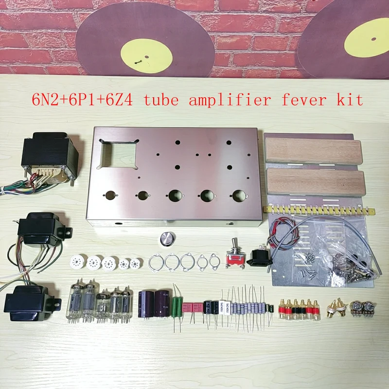 6N2 pushes 6P1 tube amplifier DIY kit, dual 6Z4 tube rectifier