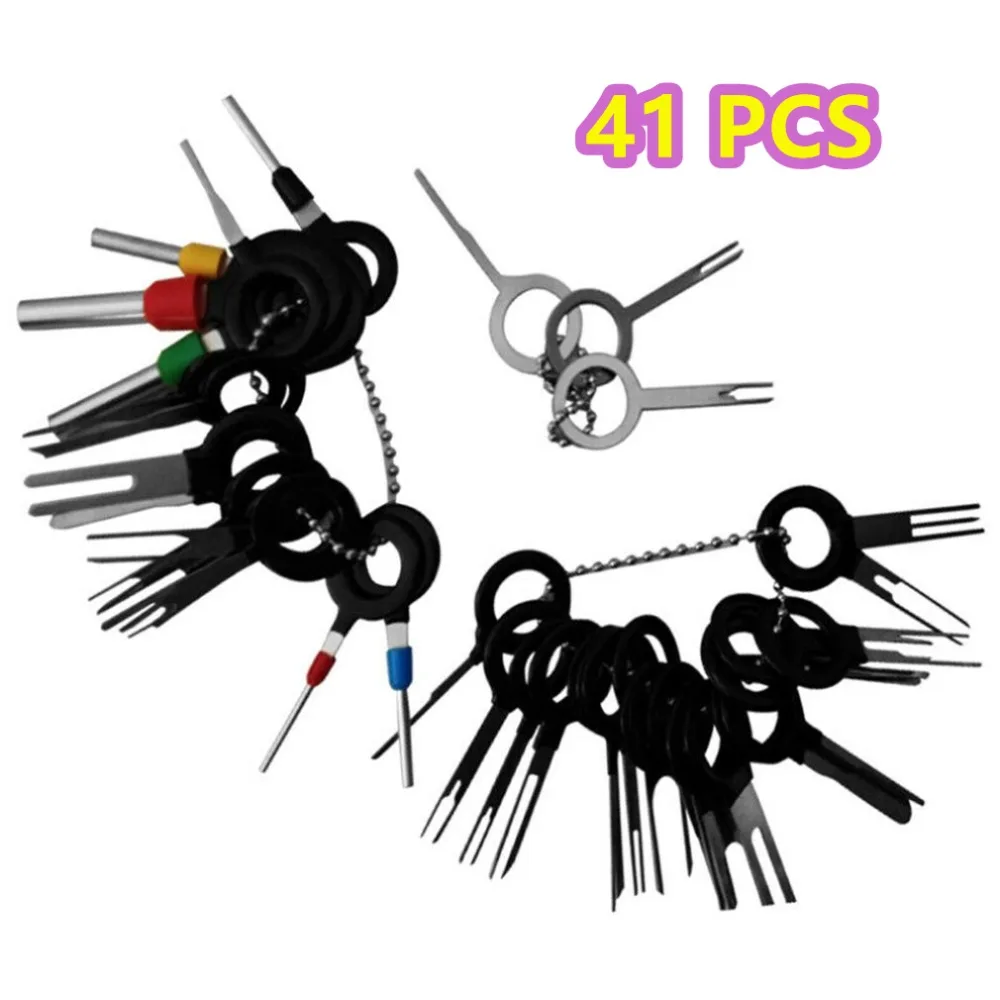 11/18/36/41pcs Car Terminal Removal Tool Wire Plug Connector Extractor Puller Release Pin Extractor Kit For Car Plug Repair Tool