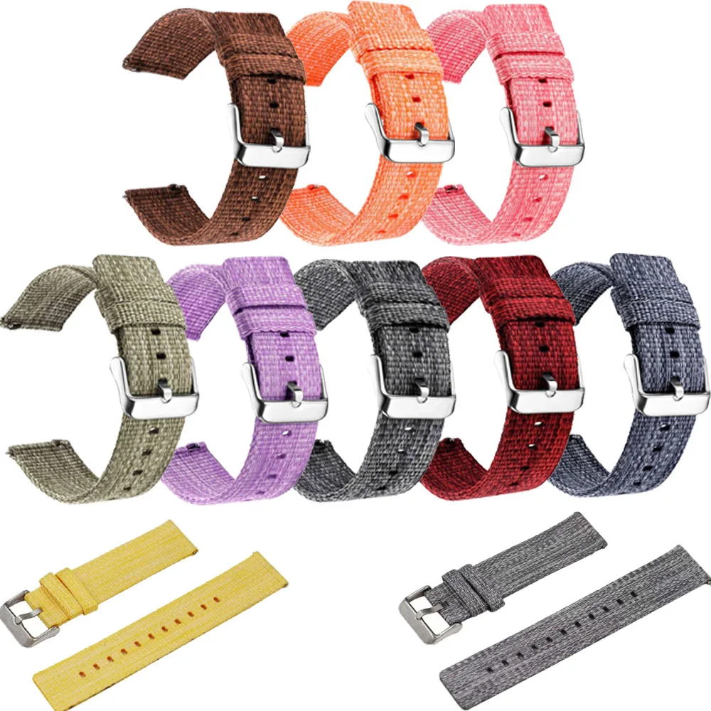 22mm Smart Watch Nylon Canvas Strap For Xiaomi Huami Amazfit GTR 47/GTR 2/2/2S Watch Band Quickly Install wristband Accessories