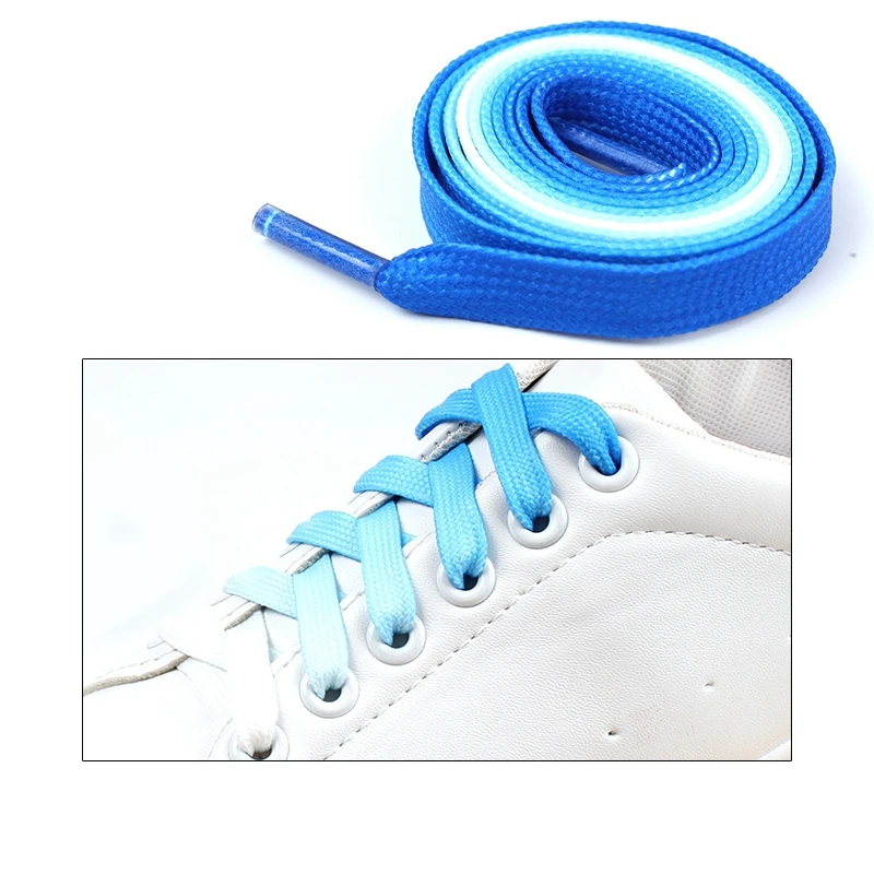 1 Pair Of Colored Canvas Silk Shoelaces Candy Gradient Shoe Lace Solid Color Party Shoe Laces Children's And Adult Shoestrings