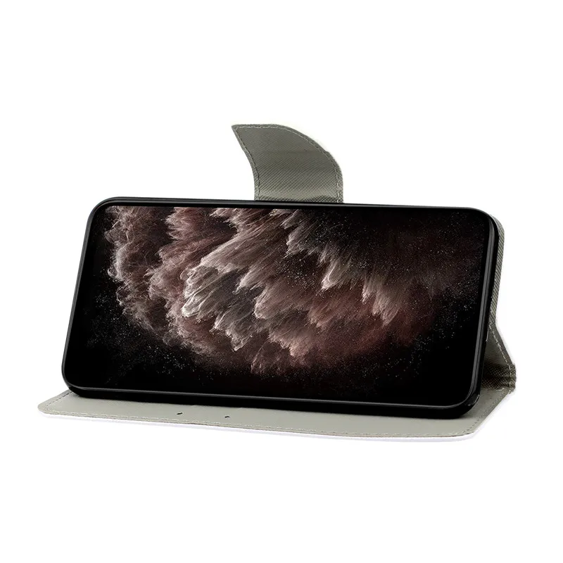 Funda de teléfono de cuero pintado para Xiaomi Mi 10 11 Lite 10T Pro 10 T Note 10 Lite, Fundas para Mi A2 Lite, funda tipo billetera con diseño de gato