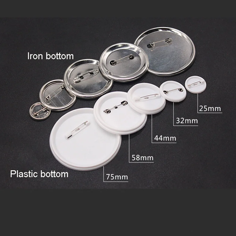 Pulsante Pin vuoto Badge materiale parti rotonde fai-da-te creazione di materiali per la fabbricazione di Badge componenti