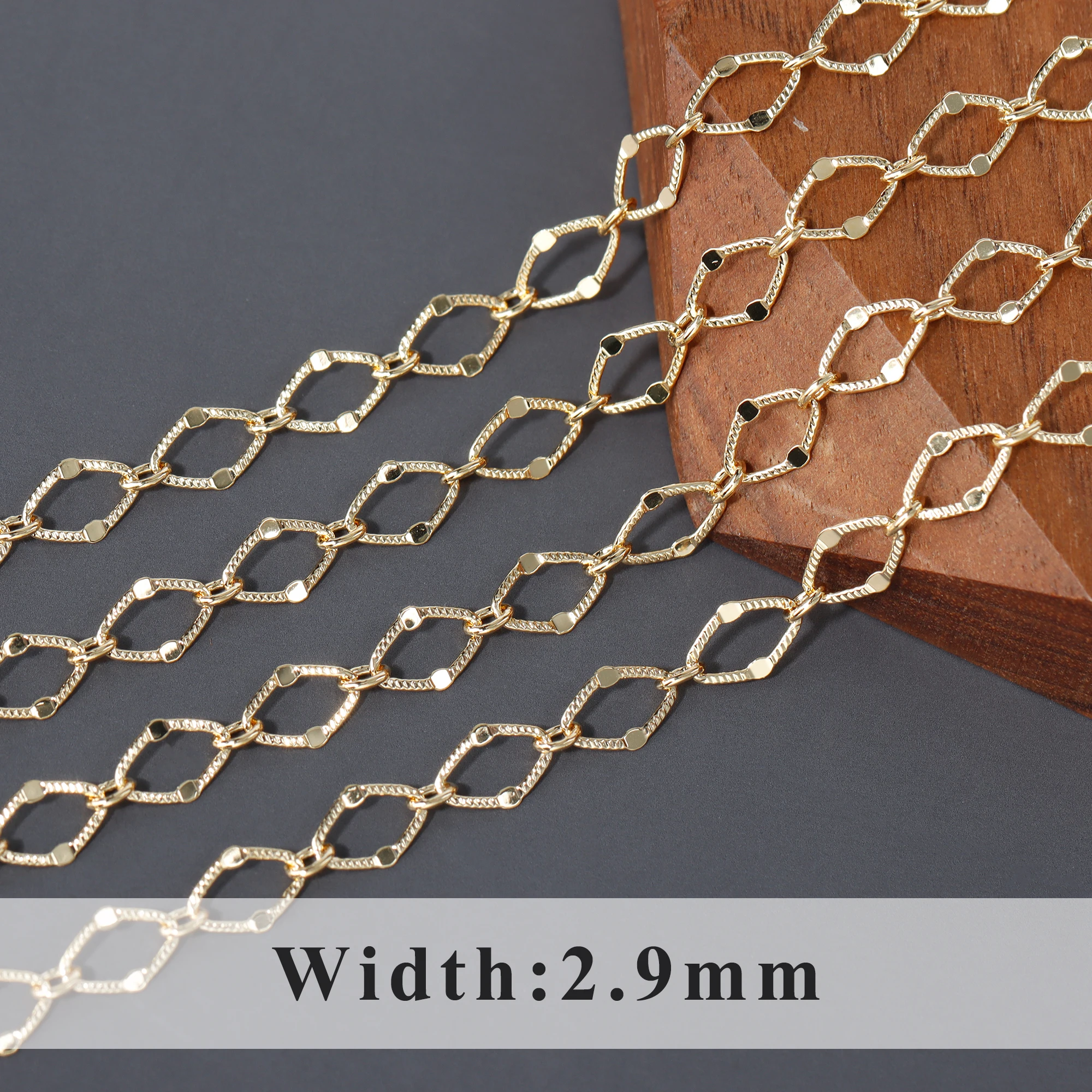 YEGUI C192,diy chain,18k gold plated,0.3microns,copper metal,charms,hand made chain,diy bracelet necklace,jewelry making,1m/lot