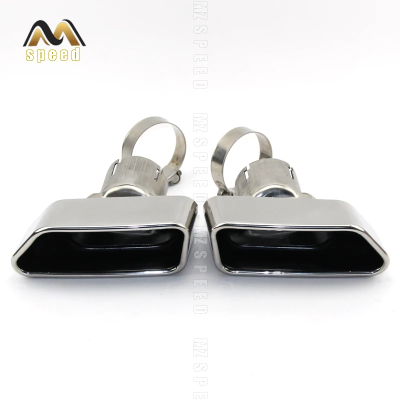 Suitable for BMW 5 series modified exhaust pipe square mouth tail throat 535 GT550 640 bilateral square tail mouth