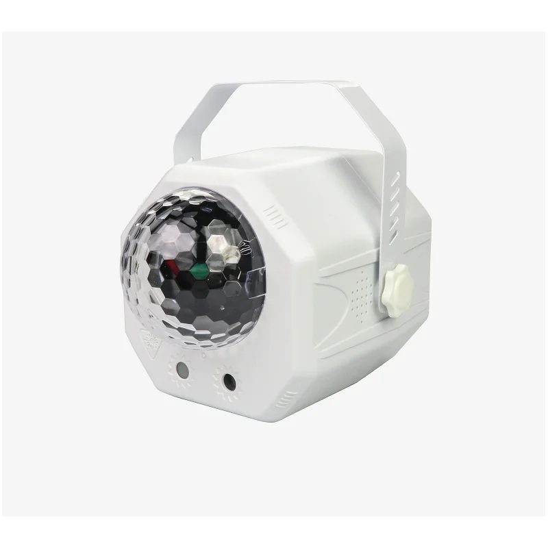 Spedizione gratuita LED Laser Magic 2in1 Effect Light con telecomando e interfaccia USB Magic Ball Laser Flash Light Stage Light