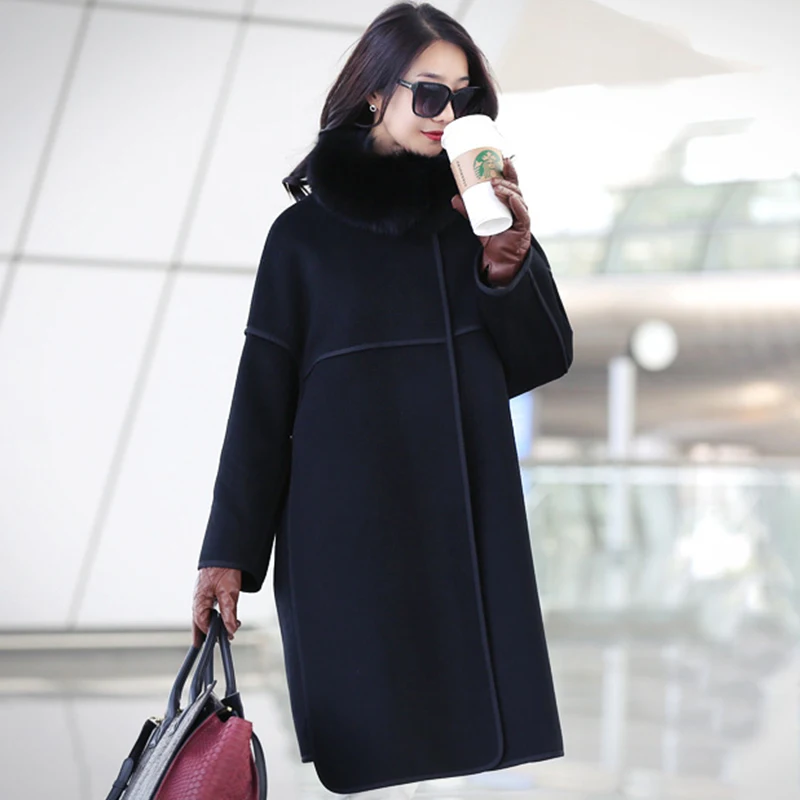 Wool Coat Women Korean Elegant Ladies Coats and Jackets Spring Autumn Long Jacket Abrigos Mujer Invierno 2020