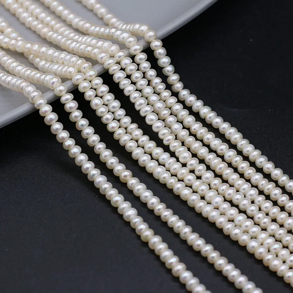 

Natural Freshwater White Pearls Loose Beads Vertical Perforated Beads 4-5mm For Jewelry Making Necklace Accessories