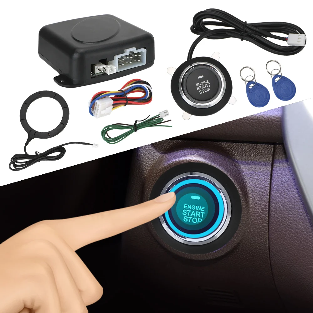 

Keyless Entry Starter Antitheft System Entry Ignition Starter Switch 12V One Start Stop Button Car Alarm Engine Push Button