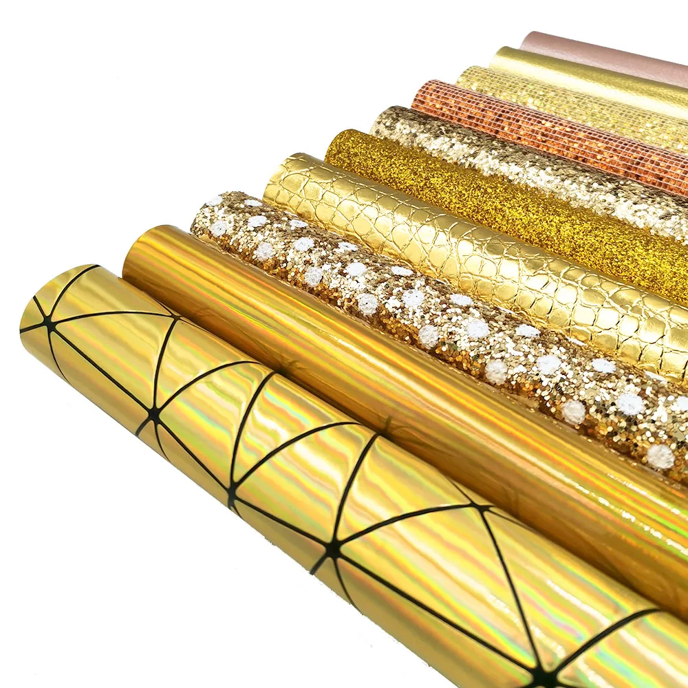 10 יח'\סט pu בד leaשם מודפס זהב רשת גליטר ממתקים ויניל נוצץ שקית עגיל ארווה יישומון עושה a5