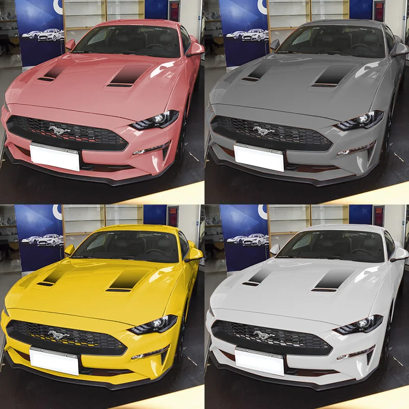 Sport Modified Front Engine Stripe Sticker Gradient Waist line Vinyl Decal Accessories for Ford Mustang 2018 2019 2020 2021