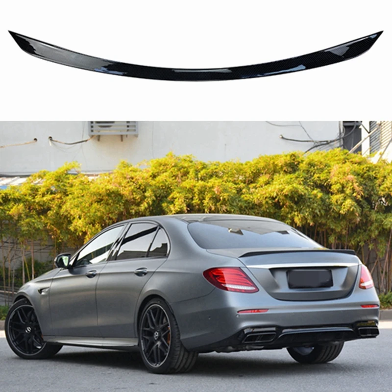 

For Mercedes Benz E Class W213 E200 E300 E400 E550 2017-2020 Carbon Fiber Car Spoiler Black Color Spoiler E63 style