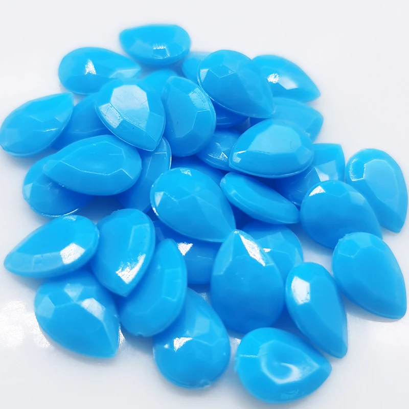 High Quality 6-25MM 24-Color  Teardrop Waterdrop  Acrylic Beads For Garment Craft Charm Jewelry 3D Nail Arts Diy Decorations