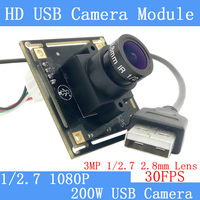 PU`Aimetis Industry CCTV Surveillance 1080P 2MP MJPEG 30fps High Speed 3MP 2.8mm 120degree Linux UVC Webcam USb Camera Module