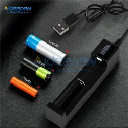 Universal 1 Slot Battery USB Charger Adapter LED Smart Chargering For Rechargeable Batteries Li-ion 18650 16650 14500 10440