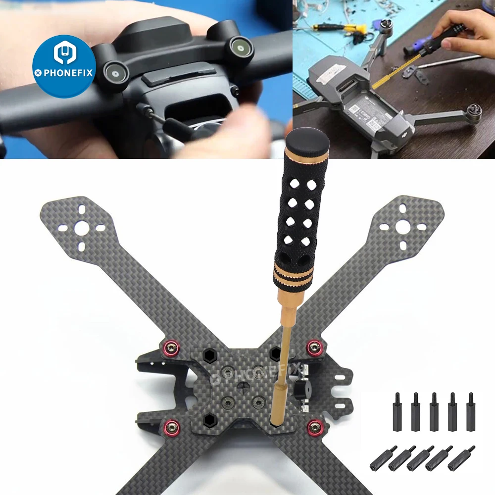 Imagem -04 - Conjunto de Chave de Fenda Hexagonal Unidades 4.0 5.5 7.0 8.0 mm Cabeça Hexagonal Kit de Ferramentas de Reparo para rc Quadricóptero Helicóptero Fpv Drone