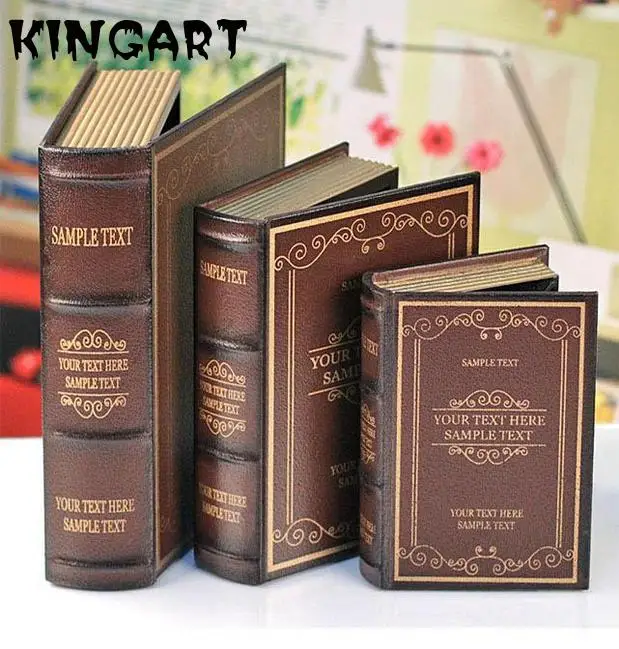 

Fake Book Storage Box Living Room Accessories Office Desk Decoration Bookcase Retro Organizer Fake Bookcase Wood Book Box A578