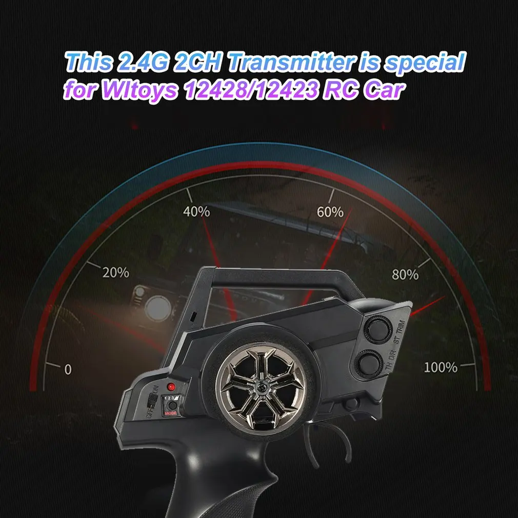 Radio Remote Control Transmitter with Receiver 2.4G 2CH Control Fuel Spare Parts for RC Car 1/12 Wltoys 12428/12423