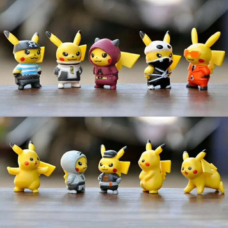 10pcs/set cartoon movie Action figure mini toys dolls 4CM Pikachus Action figure model children gifts birthday gifts