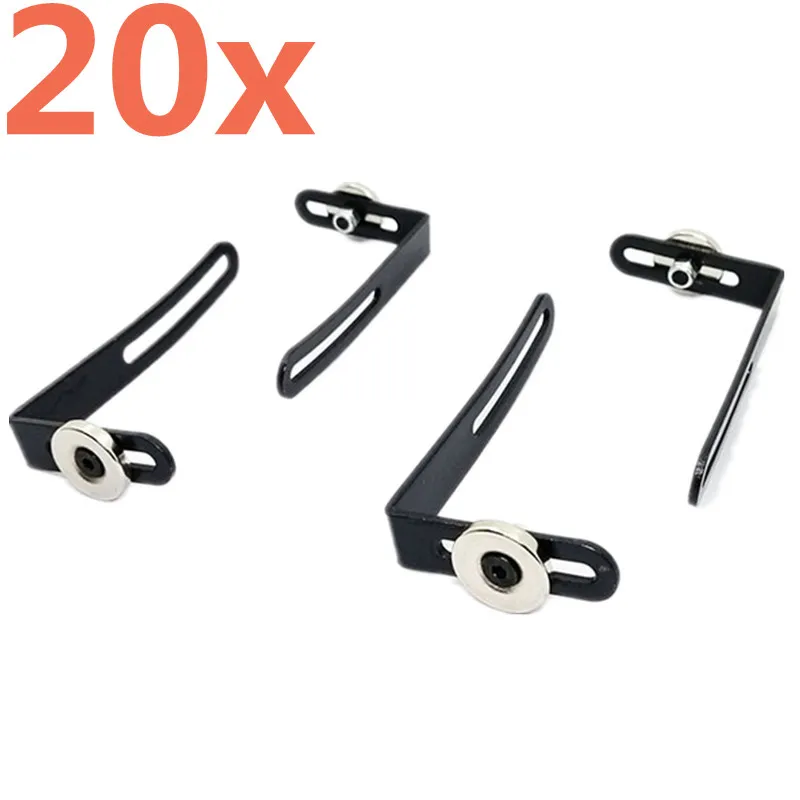 

20pcs Shell Body Mount Metal L-Bracket with Magnet Installed Stand Parts For 1/10 RC Crawler Climbing Cars Axial SCX10 90046 D90