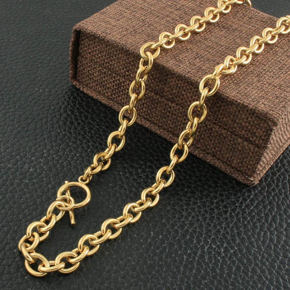 Wholesale Stainless Steel Jewelry Fashion Gold Color Chain Necklace Design Joyas De Acero Inoxidable Para Mujer NFHZAFBB