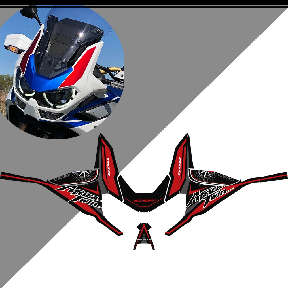 For Honda CRF1100 CRF 1100L L1 L2 Africa Twin Adventure Sport Wind Deflectors Visor Set Stickers Decal Kit Side Tank Pads 2020