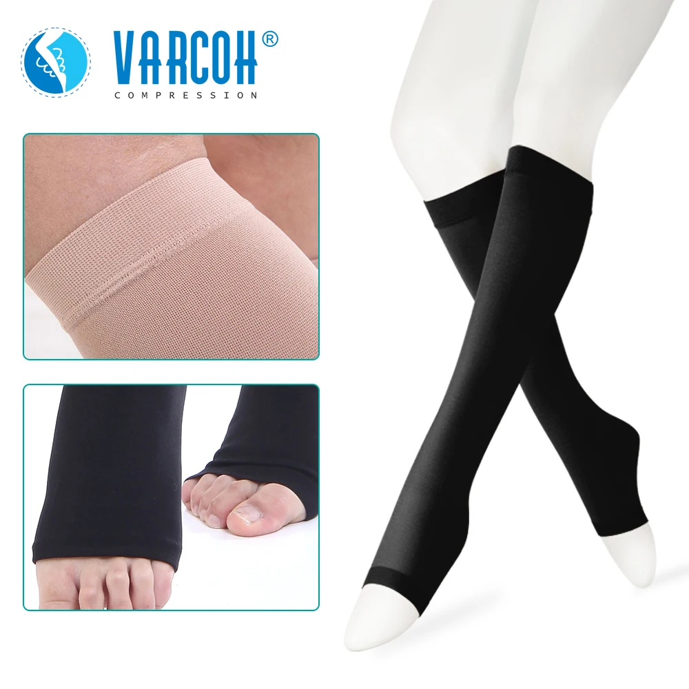 Calcetines médicos de compresión para hombre y mujer, medias atléticas y médicas, 30-40 mmHg, para correr, volar, viajar, venas varicosas