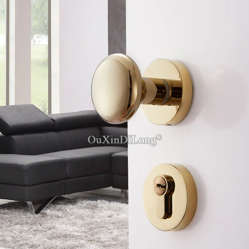 Luxury European Mortise Door Lock Set Interior Security Anti-theft Split Door Knobs Lock for Living Room Bedroom Background