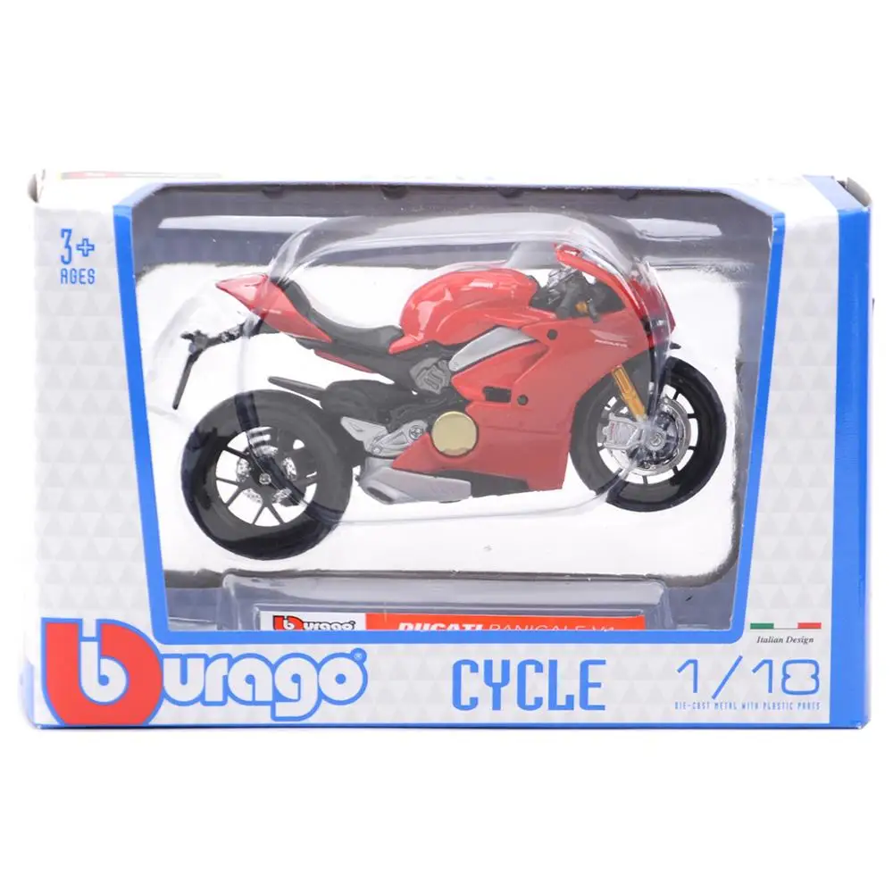 Bburago 1:18 Ducati-Panigale V4 Static Die Cast Vehicles Collectible Motorcycle Model Toys