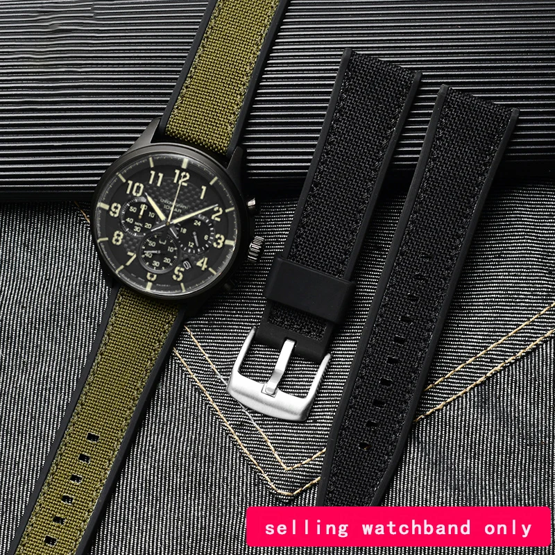 

Ремешок силиконовый для Seiko ssb373p1/ssb369p1/ ssb371p1, нейлоновый водонепроницаемый спортивный браслет для наручных часов, 21 мм 22 мм