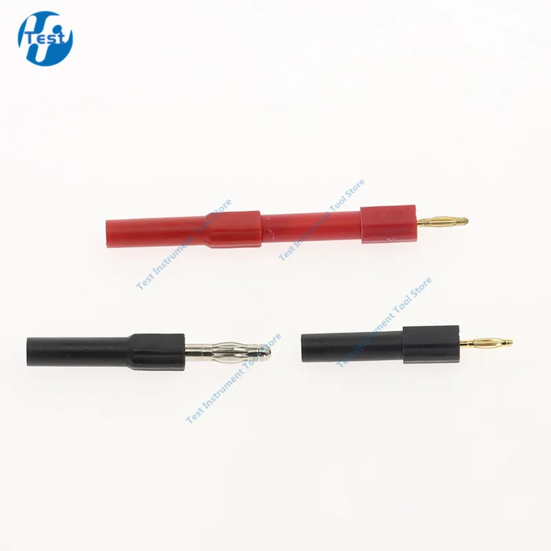 1pcs  Gold Plated 2mm Mini Male Banana Plug To 2mm 4mm Female Jack Connector Adapter Red Black 30V