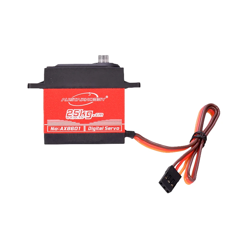 Austarhobby-servo avião digital ax8601, equipamento de metal à prova d'água, alto torque, 4.8-6.0v e 25kg, para carros e barcos traxxas hsp