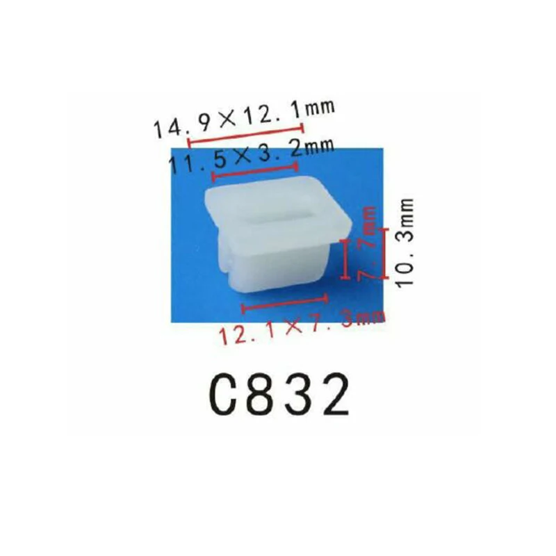 

100Pcs C832 Nylon Fit For Nissan 96706N8000 #8 Screw Grommet Natural 8x12mm Hole