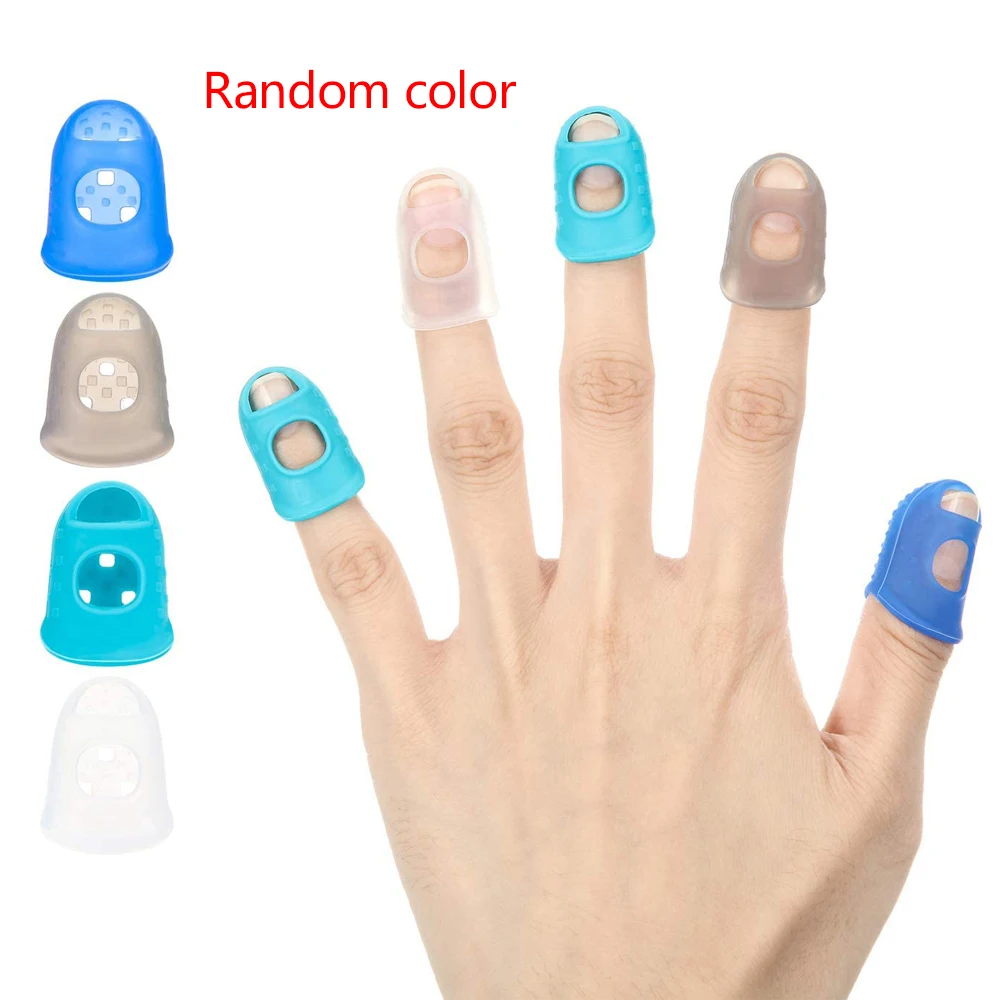 5-20PCS Multifunktions Gummi Finger Tipps Schutz Finger Schutz Abdeckungen Kappen Stickerei Nähen Fingerhut für DIY Quilten liefert