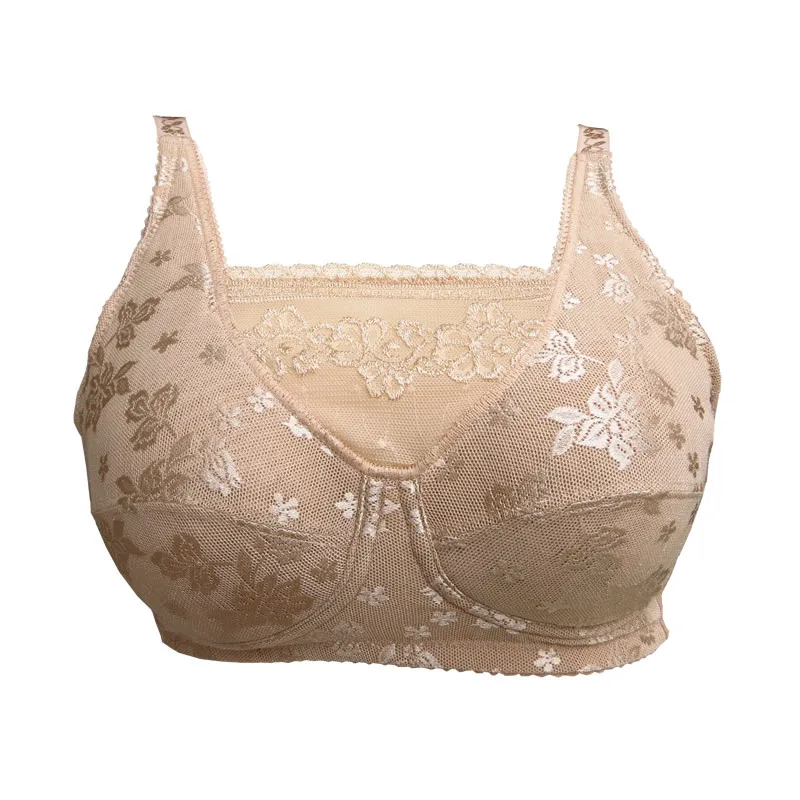 X9070  Mastectomy Bra Tube Top Type Rimless Underwear Gathered Seamless Plus Size Lingere  Lace Pocket Bra Prosthesis Bras