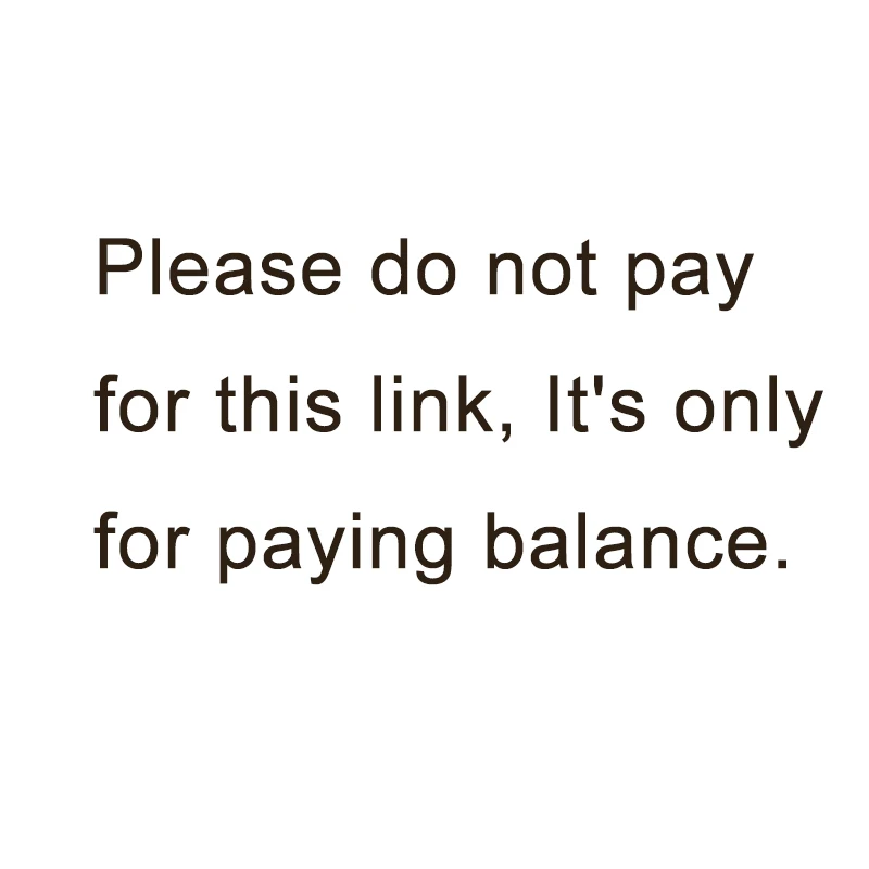 

Please do not pay for this link, It's only for paying balance.