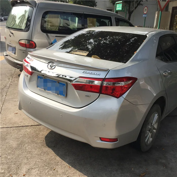 Alerón trasero de alta calidad para coche, accesorio para TOYOTA Corolla 2014-2016, Material ABS, imprimación de Color