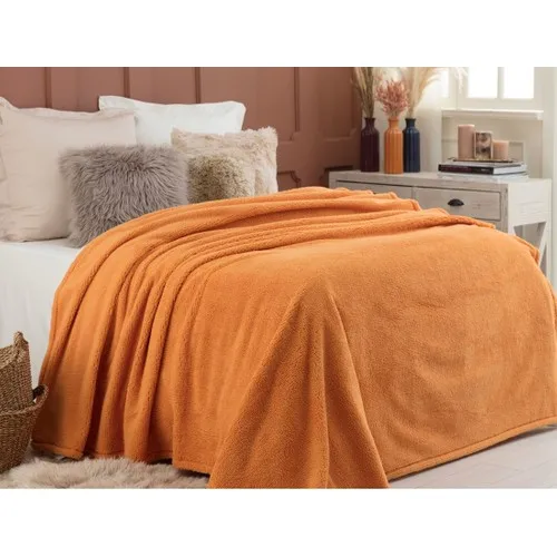 Madame Coco Estee Double Personality Sherpa Flat Blanket-Orange