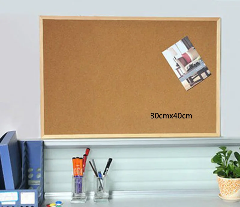 Office Cork Board Wood Hanging Bulletin Board 30X40cm