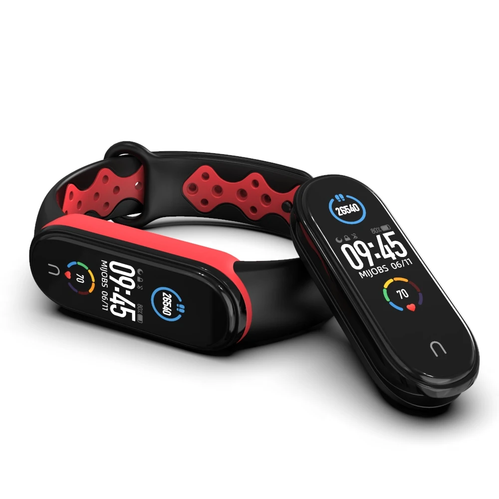 Sports Strap for Mi Band 4 5 3 Breathable for Xiaomi Bracelet Mi Bend 4 Belt Silicone Correas Miband 3 Opaska Xiomi Wristbands